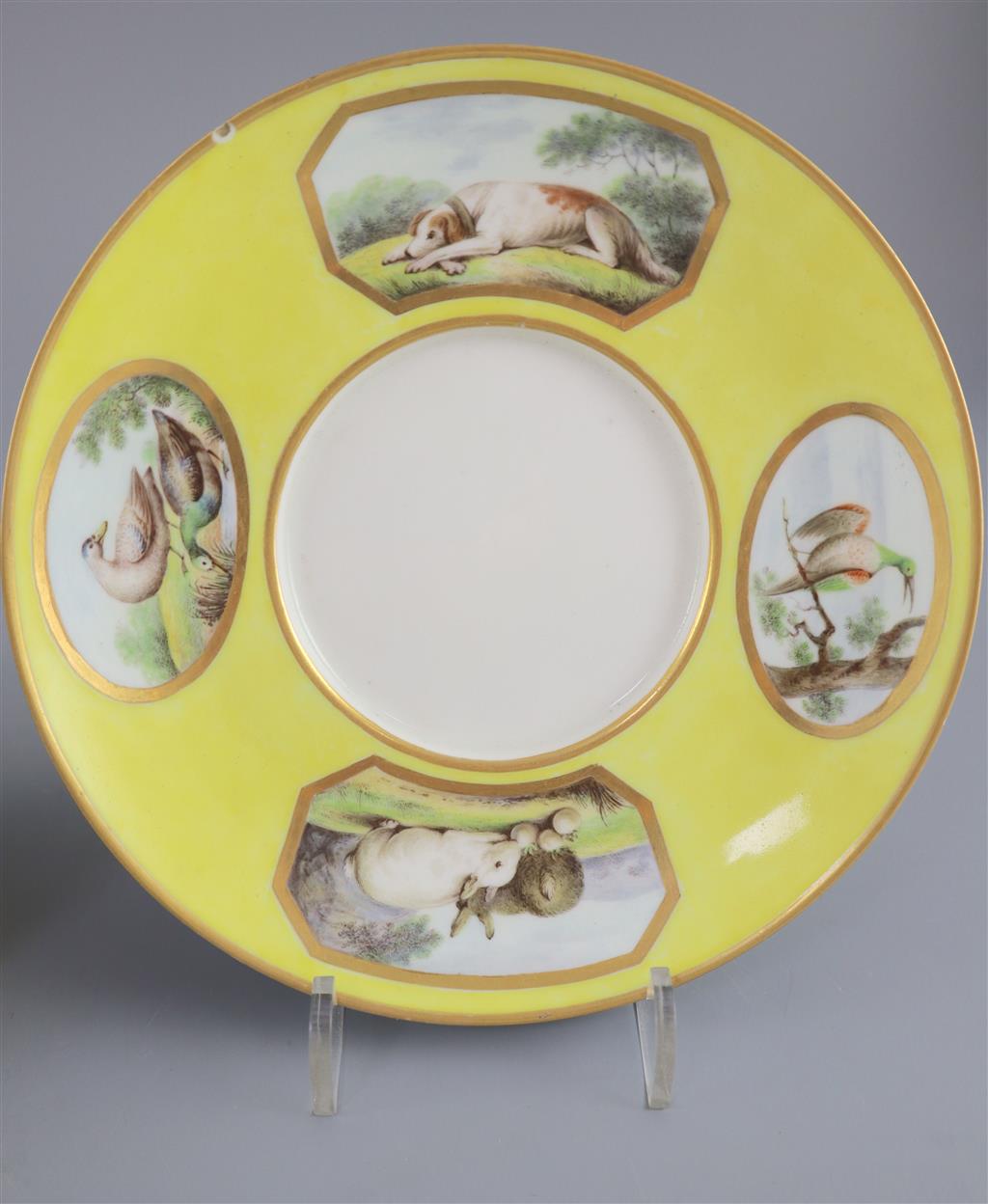 A rare Derby single handled chocolate cup, cover and stand, c.1795-1800, 11 cm high
